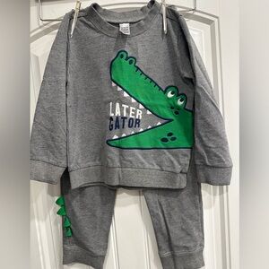 Carter's Gray and Green Alligator Kids Matching Set